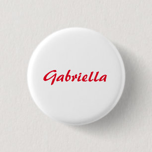 Calligraphie Eleganot White Schlicht Simple Name Button
