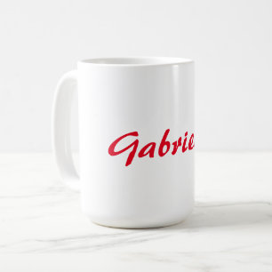 Calligraphie Eleganot White Schlicht Simple Name Kaffeetasse