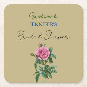 Calligraphie Elegant Begrüßung Brautparty Rechteckiger Pappuntersetzer