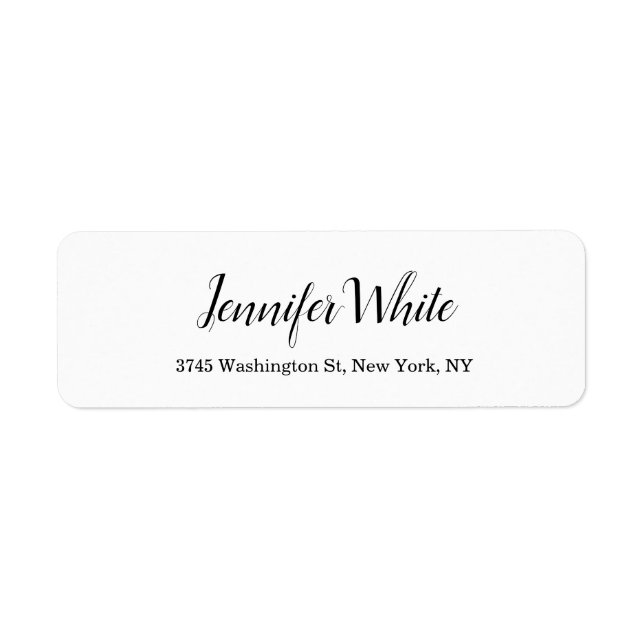 Calligraphie Elegant Schwarz & Weiß Klassisch (Vorne)