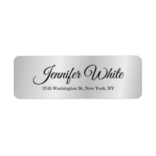 Calligraphie Elegant Silver Gray Bold Retro