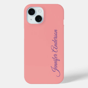Calligraphie Elegante Pastel Personalisierter Name Case-Mate iPhone Hülle