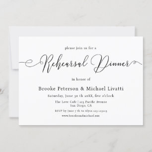 Calligraphie Elegante Probe Abendessen Einladung