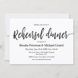 Calligraphie Elegante Probe Abendessen Einladung