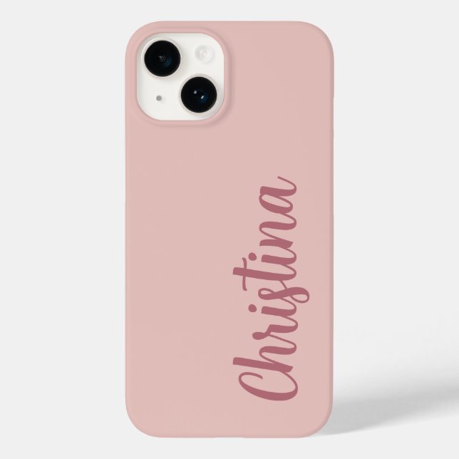Calligraphie Elegante Rose Gold Schlichter Name Case-Mate iPhone Hülle (Rückseite)