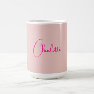Calligraphie Elegante Rose Gold Schlichter Name Kaffeetasse