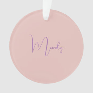 Calligraphie Elegante Rose Gold Schlichter Name Ornament