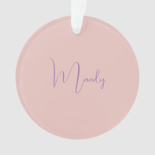 Calligraphie Elegante Rose Gold Schlichter Name Ornament (Vorderseite)