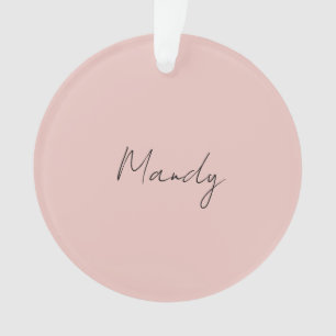 Calligraphie Elegante Rose Gold Schlichter Name Ornament