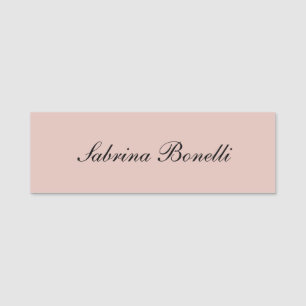 Calligraphie Elegante Schlichte einfache Rose Gold Namensschild