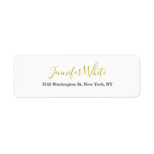 Calligraphie Elegantes Gold Schwarz & Weiß Chic Sc