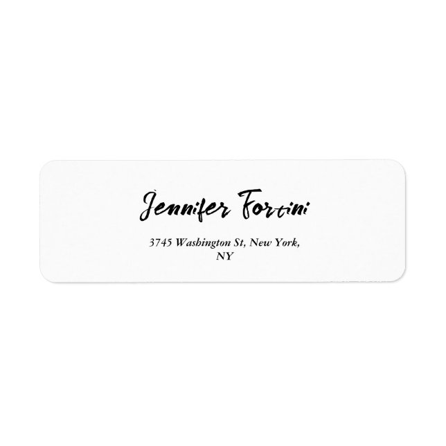 Calligraphie Eleganto Schlichte Schwarz & Weiß Ein (Vorne)