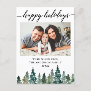 Calligraphie Foto Holiday Postkarte