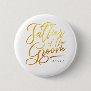 Calligraphie Gold Vater der Erde elegant Button