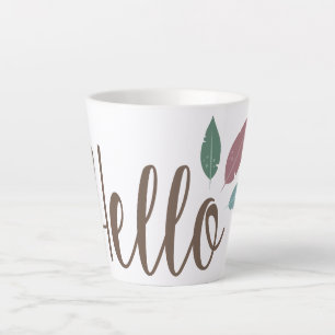 Calligraphie hello boho Federn Milchtasse