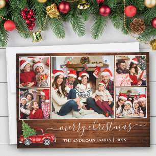 Calligraphie Holz Weihnachten Roter LKW 5 Foto