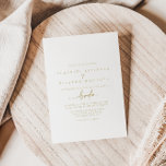Calligraphie Moderne Elegante Hochzeit Gold Spanis Einladung<br><div class="desc">Diese kalligraphische moderne elegante goldene spanische Hochzeitseinladung ist perfekt für eine rustikale Hochzeit. Das einfache und elegante Design zeichnet sich durch klassische,  goldene und extravagante Schriftzeichen aus.</div>