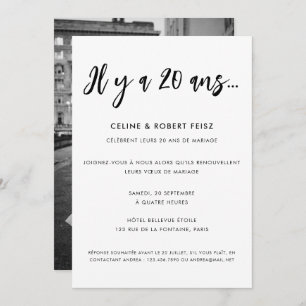 Calligraphie Moderne Renouvellement Voeux Mariage Einladung