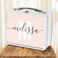 Calligraphie Monogram Girly Blush Pink