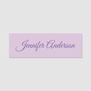 Calligraphie Pastel Thistle Pink Personalisiert Namensschild