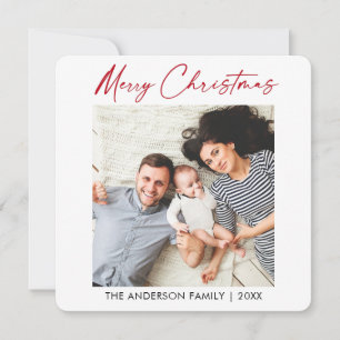 Calligraphie Red Ink Weihnachtsgebäck Minimalistis Feiertagskarte