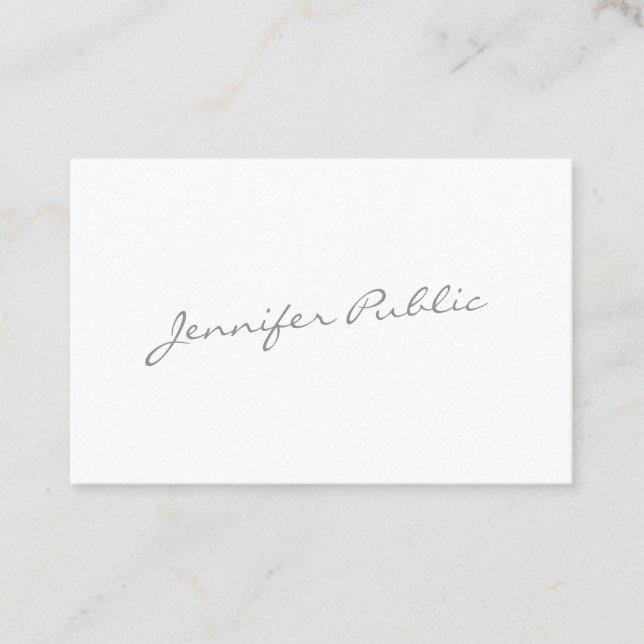 Calligraphie Script Moderne Elegante Einfache Tren Visitenkarte (Vorderseite)