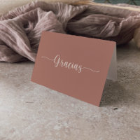 Calligraphie Terracotta Faltschachtel Wedding Grac