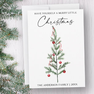 Calligraphie Tinte Script Aquarellfarben Weihnacht Feiertagskarte