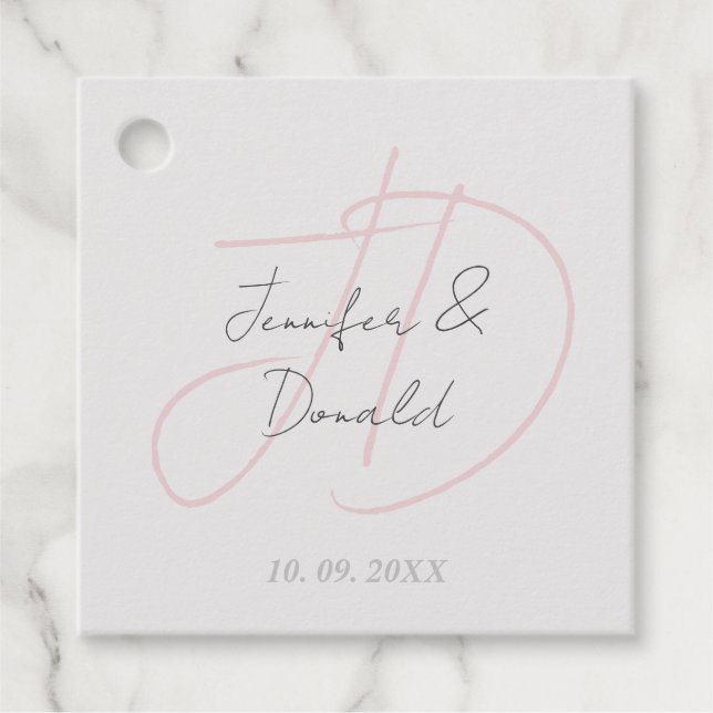 Calligraphie-Trends in klassischer Schriftzeichen- Geschenkanhänger (Vorderseite)