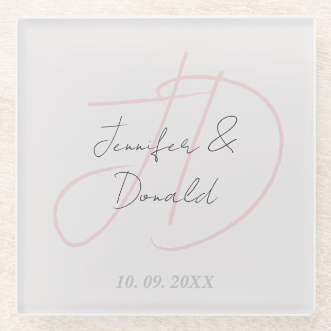 Calligraphie-Trends in klassischer Schriftzeichen- Glasuntersetzer (Vorderseite)