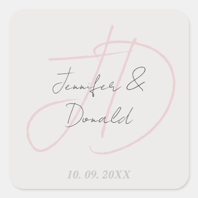 Calligraphie-Trends in klassischer Schriftzeichen- Quadratischer Aufkleber (Vorderseite)