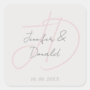 Calligraphie-Trends in klassischer Schriftzeichen- Quadratischer Aufkleber