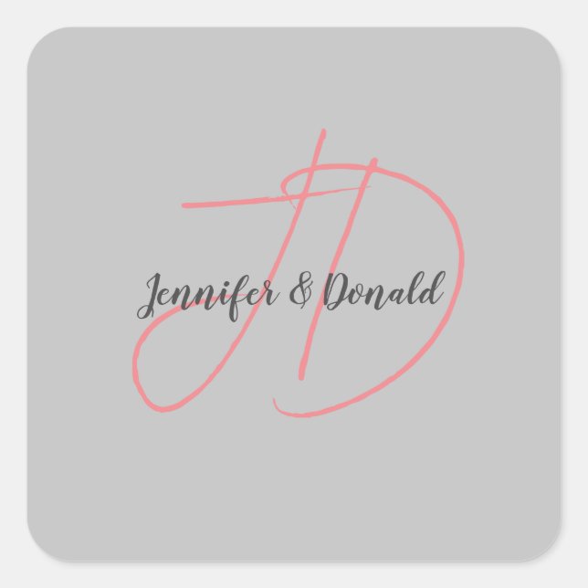 Calligraphie-Trends in klassischer Schriftzeichen- Quadratischer Aufkleber (Vorderseite)