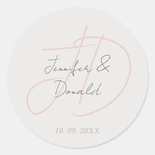 Calligraphie-Trends in klassischer Schriftzeichen- Runder Aufkleber (Vorderseite)