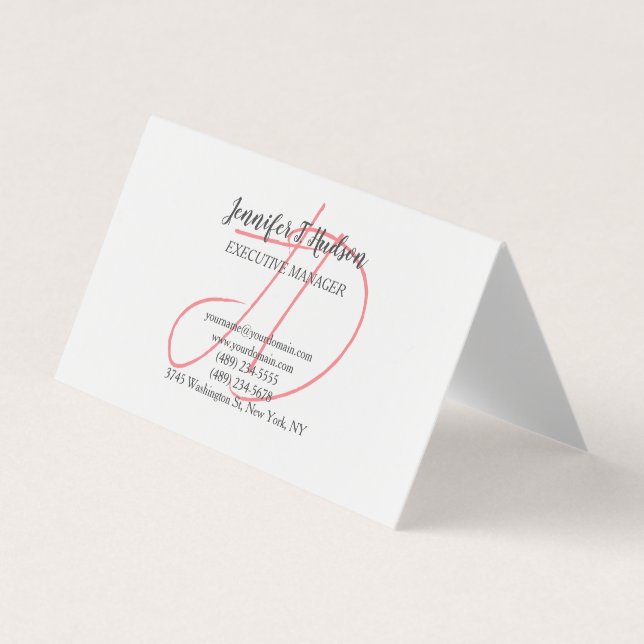 Calligraphie-Trends in klassischer Schriftzeichen- Visitenkarten (Vorderseite)