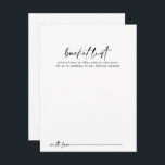 Calligraphische Karten für moderne Hochzeitstiefel<br><div class="desc">Diese modernen Hochzeitskarten sind die ideale Kalligrafie für einen rustikalen Hochzeitsempfang oder ein rustikales Brautparty. Das einfache und elegante Design zeichnet sich durch klassische und extravagante Schriftzeichen in Schwarz und Weiß aus. Ändern Sie den Wortlaut in Anzug jedes Lebensereignisses. Das Schild der Schaufelliste wird separat verkauft.</div>