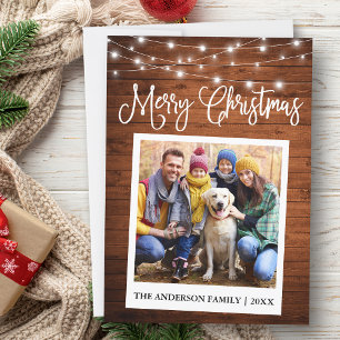 Calligraphisches Holz Leuchten Instant Camera Foto Feiertagskarte