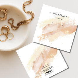 Calligraphy Abstrakt Earring-Logo Quadratische Visitenkarte