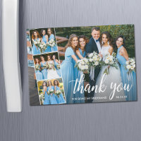 Calligraphy Bridesmaid Danke Magnet Card