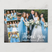 Calligraphy Bridesmaids 4 Foto Collage Vielen Dank