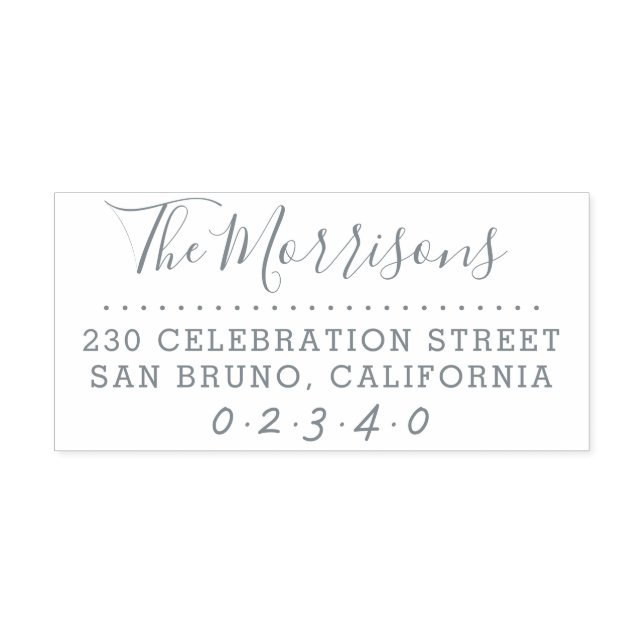 Calligraphy Brush Script Custom-Rücksendeadresse Permastempel (Design)