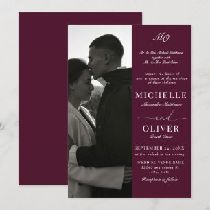 Calligraphy Classic Foto Elegante Hochzeit Einladung