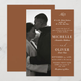 Calligraphy Classic Foto Elegante Hochzeit Einladung