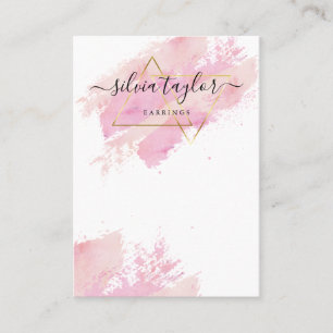 Calligraphy Earring Necklace-Grafikkarte Visitenkarte