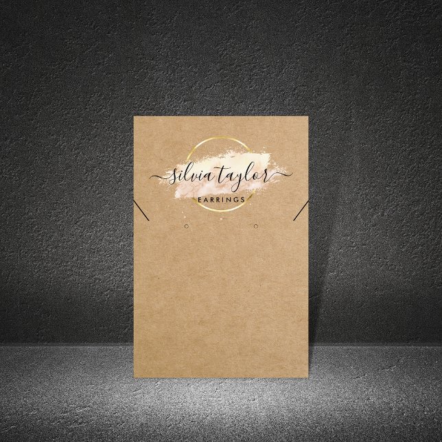 Calligraphy Earring Necklace-Grafikkarte Visitenkarte (Von Creator hochgeladen)