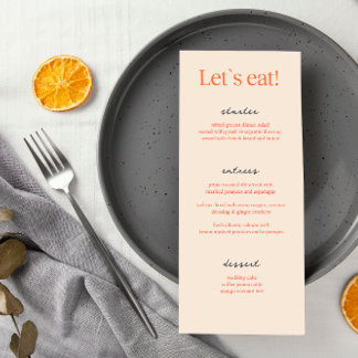 Calligraphy Elegant Beige Wedding Menu Cards Menükarte