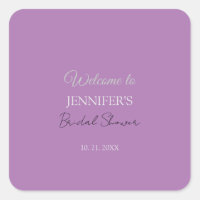 Calligraphy Elegant Lavender Welcome Brautparty