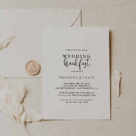 Calligraphy Elegant Script Wedding Breakfast Einladung