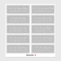 Calligraphy Gray Wedding Guest Address Labels