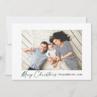 Calligraphy Green Ink Script Christmas Foto